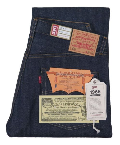 画像1: 【1966年モデル】   LVC ORGANIC リーバイス 501XX ジーンズ   LEVIS 501XX 1966MODEL   日本製【送料無料】 (1)