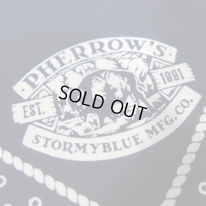 画像8: 【送料無料】 【フェローズ】   ストーミーブルー バンダナ/ファーストカラー   Pherrow's 日本製 (8)