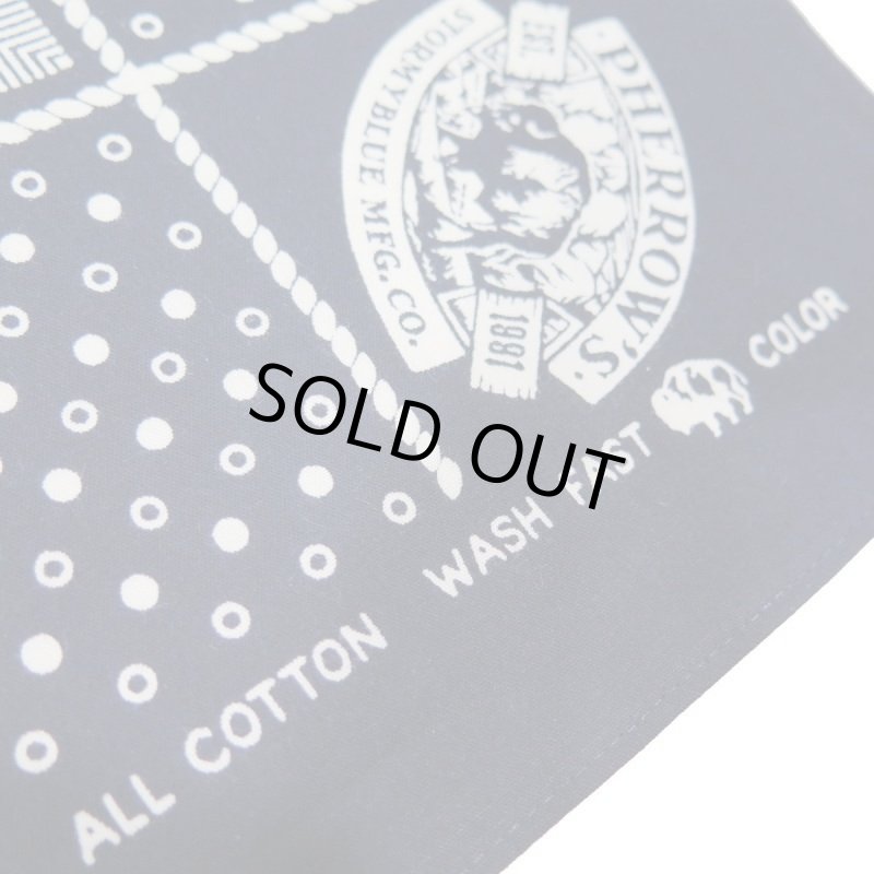 画像7: 【送料無料】 【フェローズ】   ストーミーブルー バンダナ/ファーストカラー   Pherrow's 日本製 (7)