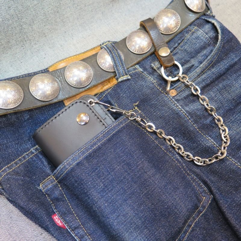 画像18: 【motorcycle wallet】 総手縫い ロングウォレット ブラック/ナチュラル 右利き/左利き 日本製【送料無料】  (18)