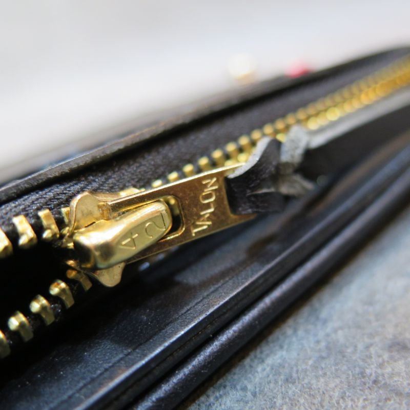 画像5: 【motorcycle wallet】 総手縫い ロングウォレット ブラック/ナチュラル 右利き/左利き 日本製【送料無料】  (5)