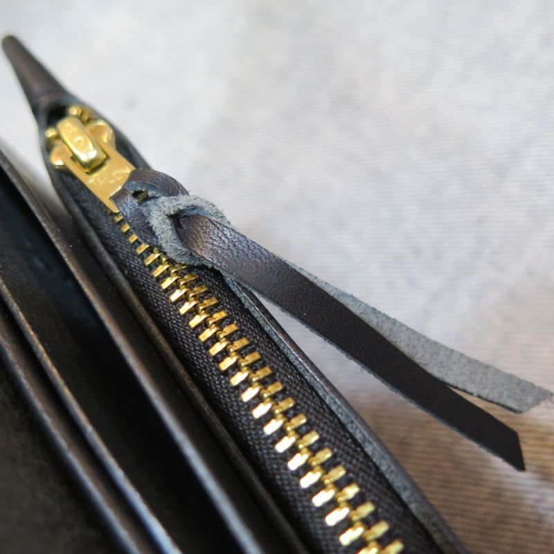 画像6: 【motorcycle wallet】 総手縫い ロングウォレット ブラック/ナチュラル 右利き/左利き 日本製【送料無料】  (6)