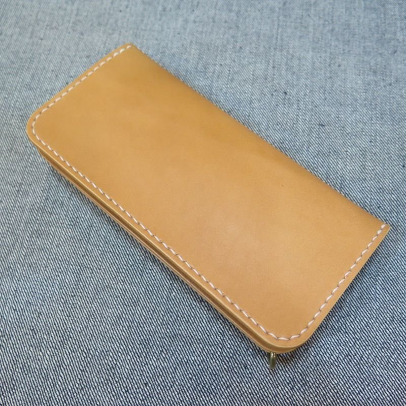 画像11: 【motorcycle wallet】 総手縫い ロングウォレット ブラック/ナチュラル 右利き/左利き 日本製【送料無料】  (11)
