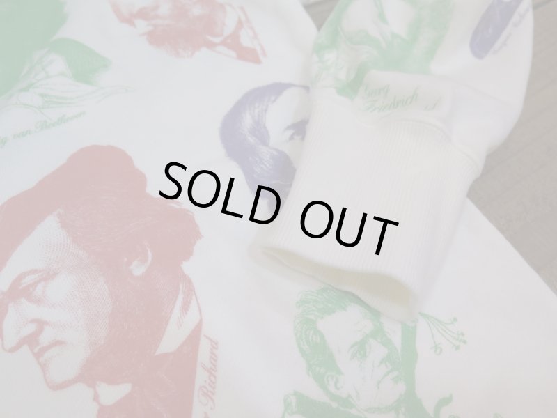 画像5: 【フェローズ】  両V 音楽家/総プリント スウェットシャツ/ビンテージ   Pherrow's 24W-CHARISMA   日本製【送料無料】 (5)