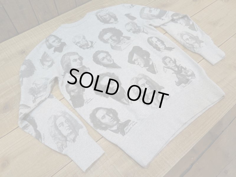 画像8: 【フェローズ】  両V 音楽家/総プリント スウェットシャツ/ビンテージ   Pherrow's 24W-CHARISMA   日本製【送料無料】 (8)