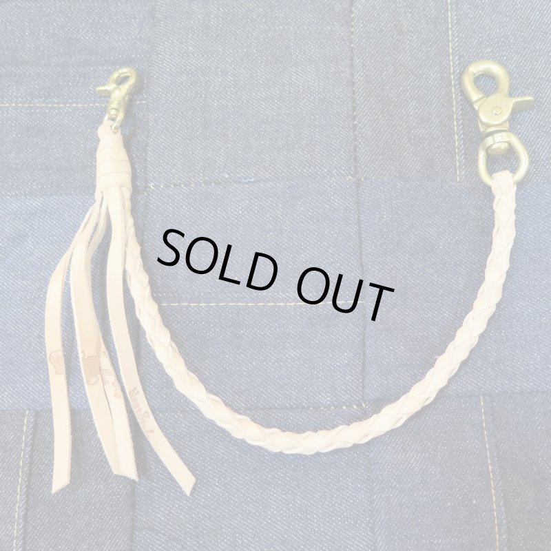 画像1: 【送料無料】 【kiwami leathers】 ”極み”サドルレザーウォレット 四つ編みロープ 日本製 (1)