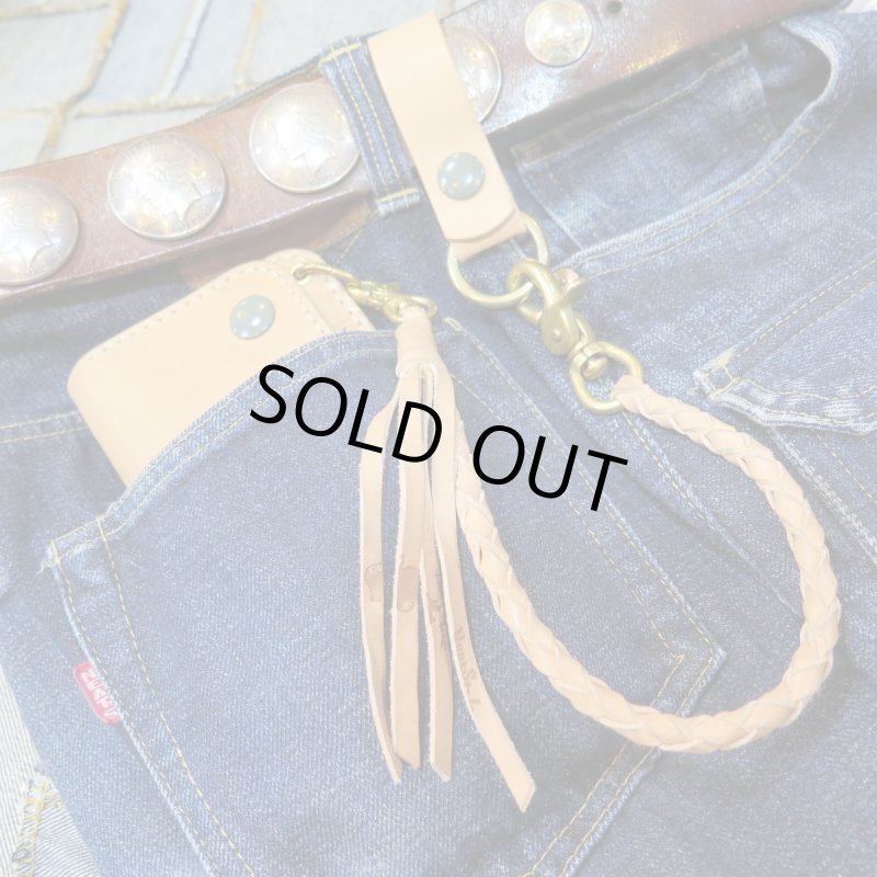 画像7: 【送料無料】 【kiwami leathers】 ”極み”サドルレザーウォレット 四つ編みロープ 日本製 (7)