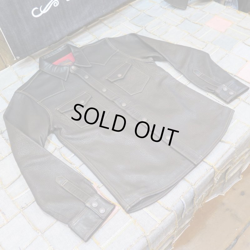 画像1: 【フラットヘッド】 ディアスキン ウエスタンシャツ  藤岡勇吉本店/鹿革 THE FLAT HEAD FN-LS-DS004  日本製【送料無料】 (1)