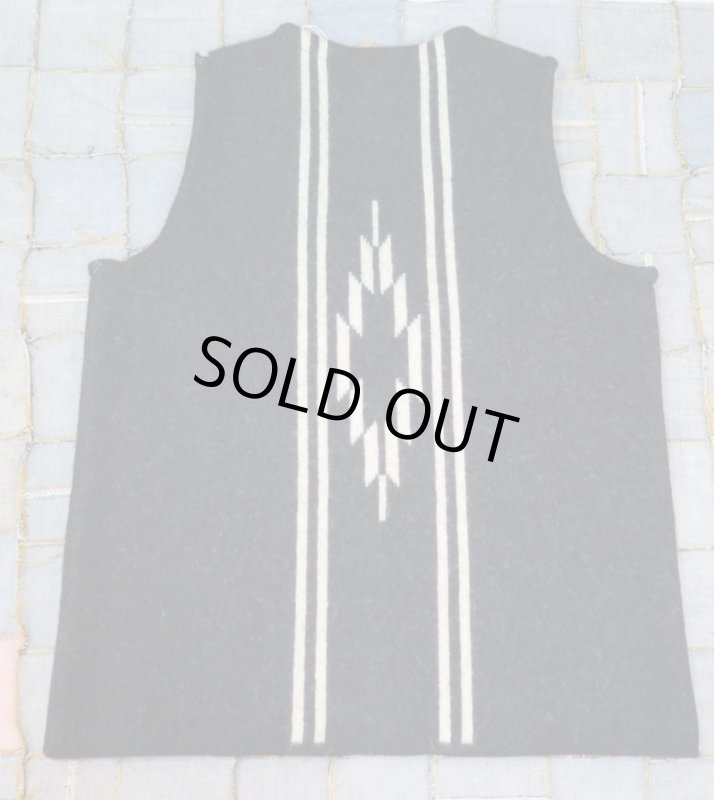 画像6: 【ウエストライド】  ウールチマヨベスト　ブラック/クリーム  WEST RIDE 日本製【送料無料】 (6)