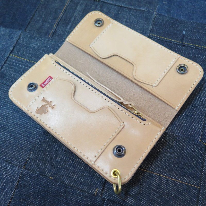 画像3: 【kiwami leathers】 ”極み”総手縫い サドルレザー ロングウォレット 日本製【送料無料】  (3)