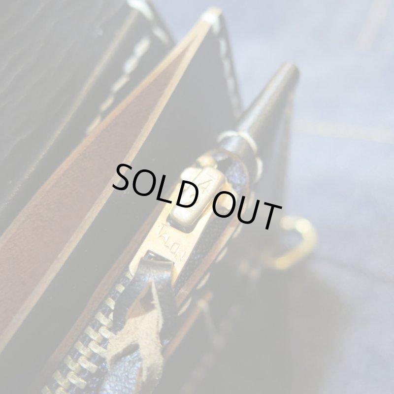 画像8: 【kiwami leathers】 Black茶芯 ”極み”総手縫い レザーロングウォレット 日本製【送料無料】  (8)