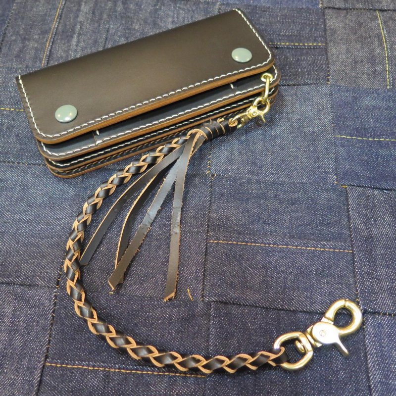 画像5: 【Coming Soon!】 【kiwami leathers】 ”極み”Black茶芯ウォレット 四つ編みロープ 日本製【送料無料】 (5)