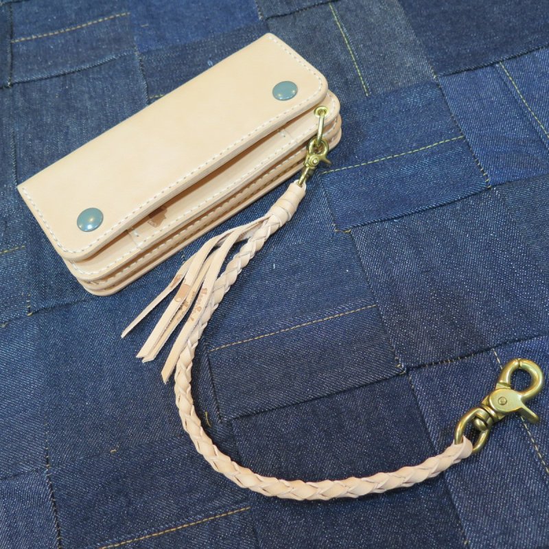 画像5: 【kiwami leathers】 ”極み”サドルレザーウォレット 四つ編みロープ 日本製【送料無料】 (5)