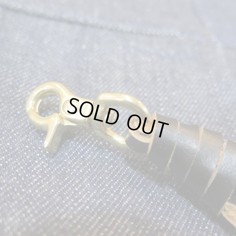 画像2: 【送料無料】 【kiwami leathers】 ”極み”Black茶芯ウォレット 四つ編みロープ 日本製 (2)