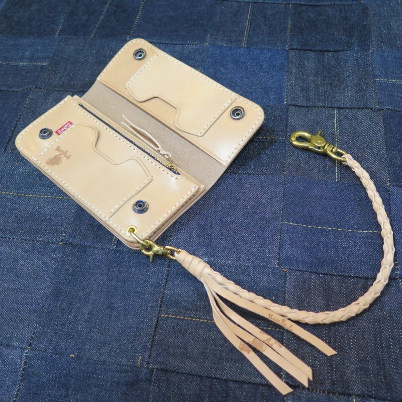 画像2: 【kiwami leathers】 ”極み”総手縫い サドルレザー ロングウォレット 日本製【送料無料】  (2)