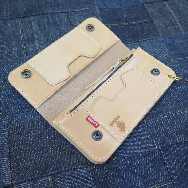画像4: 【kiwami leathers】 ”極み”総手縫い サドルレザー ロングウォレット 日本製【送料無料】  (4)