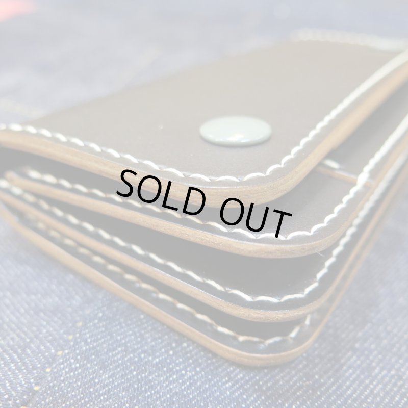 画像6: 【kiwami leathers】 Black茶芯 ”極み”総手縫い レザーロングウォレット 日本製【送料無料】  (6)