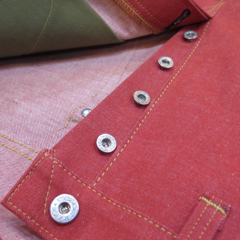 画像6: 【即納】=size33= 【KIWAMI WWII Red】 ”極み”大戦モデル ストレートデニムパンツ ALL月桂樹ボタン 日本製  【WORLD WIDE SHIPPING】 =size33= 【KIWAMI WWII Red】 “Ultimate” WWII Model Straight Denim Pants ALL Laurel Buttons Made in Japan (6)