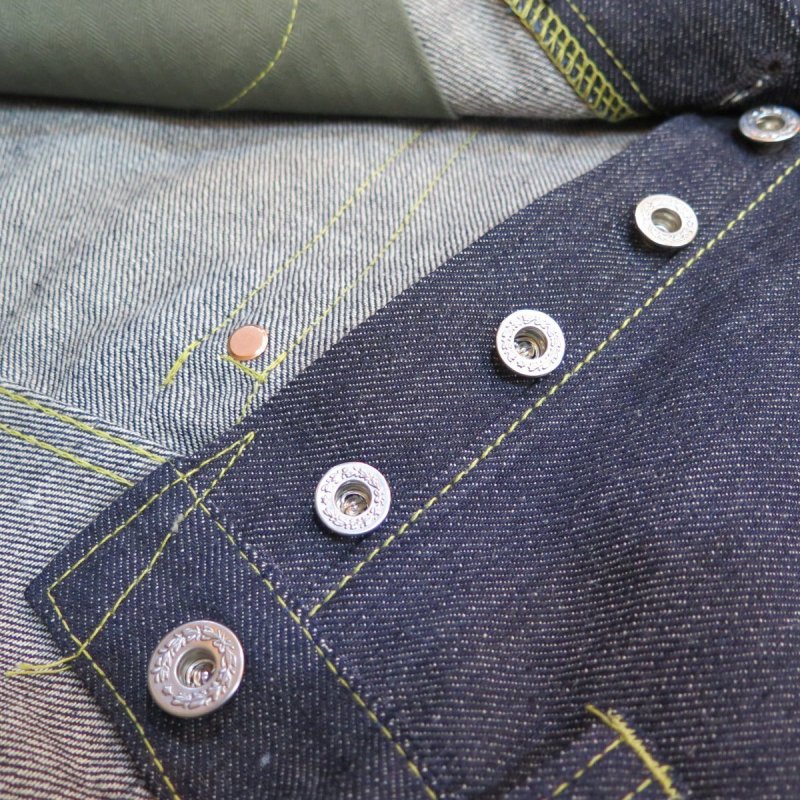 画像8: 【HIZUMI WWII】 S911XX 1940's model  ”歪み”大戦モデル デニムパンツ マーロンスリム マックイーンスリム ALL月桂樹ボタン 日本製 (8)