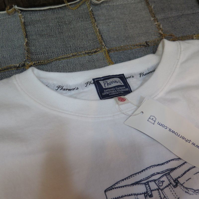 画像9: 【送料無料】 【フェローズ】  デニムプリントTシャツ   Pherrow's 25S-PT3   (9)