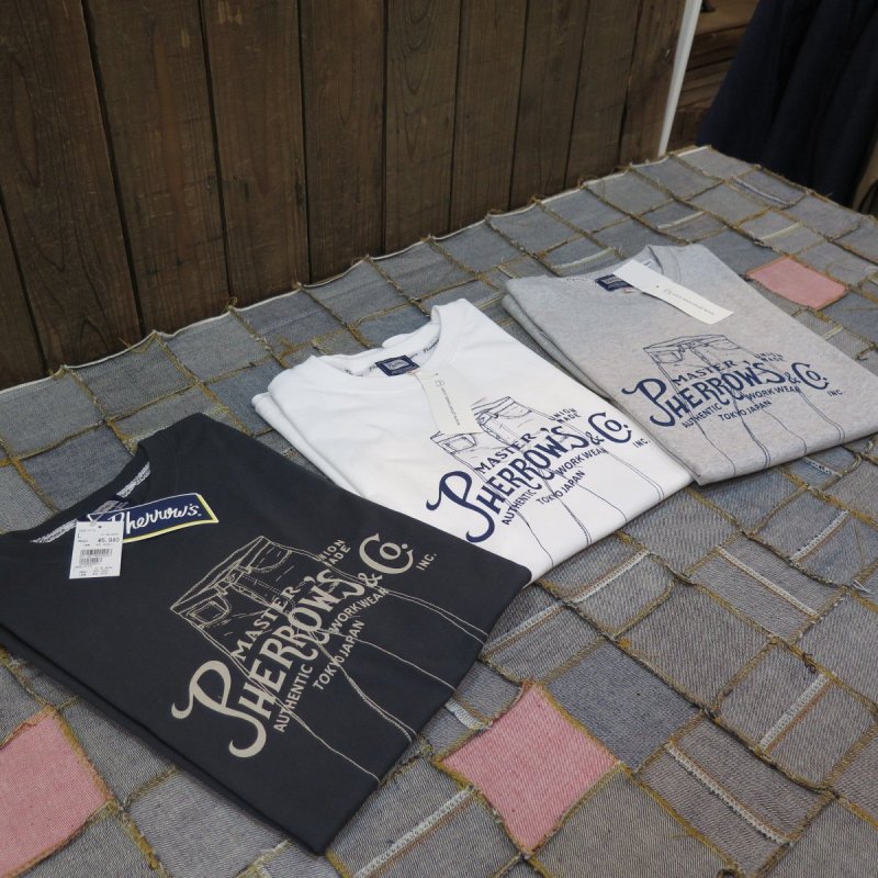 画像1: 【送料無料】 【フェローズ】  デニムプリントTシャツ   Pherrow's 25S-PT3   (1)