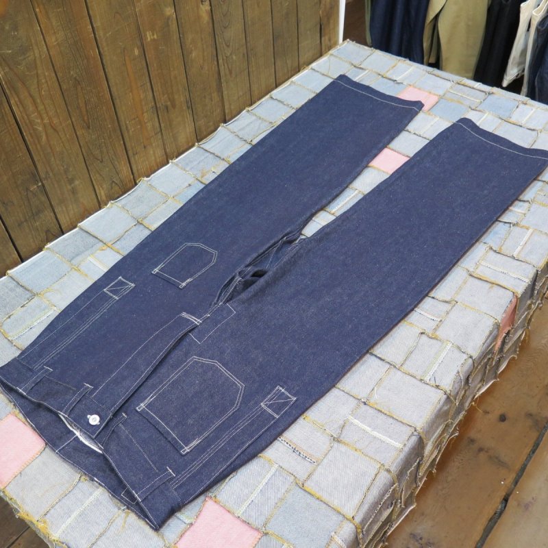 画像2: 【ジョングラッコー】  1910's デニムジーンズ  ネットメーカートラウザー リジッド   John Gluckow JG-01 Netmaker's Trousers  日本製【送料無料】  (2)