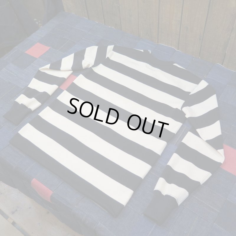 画像2: 【ウエストライド】  ヘヴィボーダー ロングスリーブTシャツ ブラック×クリーム   WEST RIDE 日本製【送料無料】 (2)