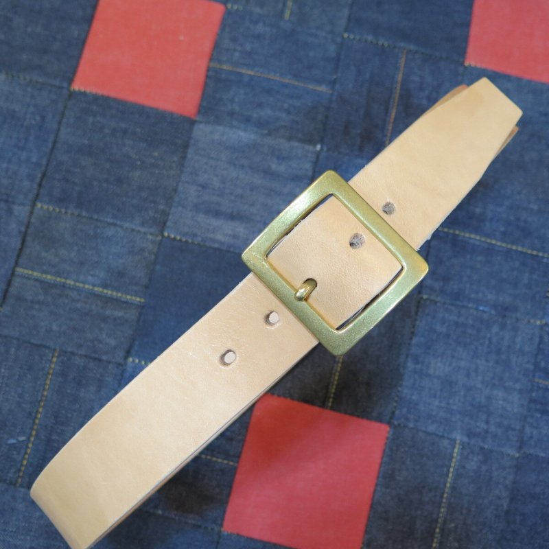 画像15: 【kiwami leathers】 ジーンズ専用ベルト ベンズ サドルレザー ブラック/ナチュラル 日本製【送料無料】 (15)