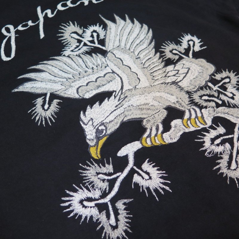 画像8: 【フラットヘッド】  ビンテージスカジャンパターン   イーグル プリントTシャツ   THE FLAT HEAD 日本製【日本国内料無料】  【WORLD WIDE SHIPPING】 【FLAT HEAD】  Vintage Sukajan Pattern   Eagle Print T-Shirt   THE FLAT HEAD Made in Japan (8)