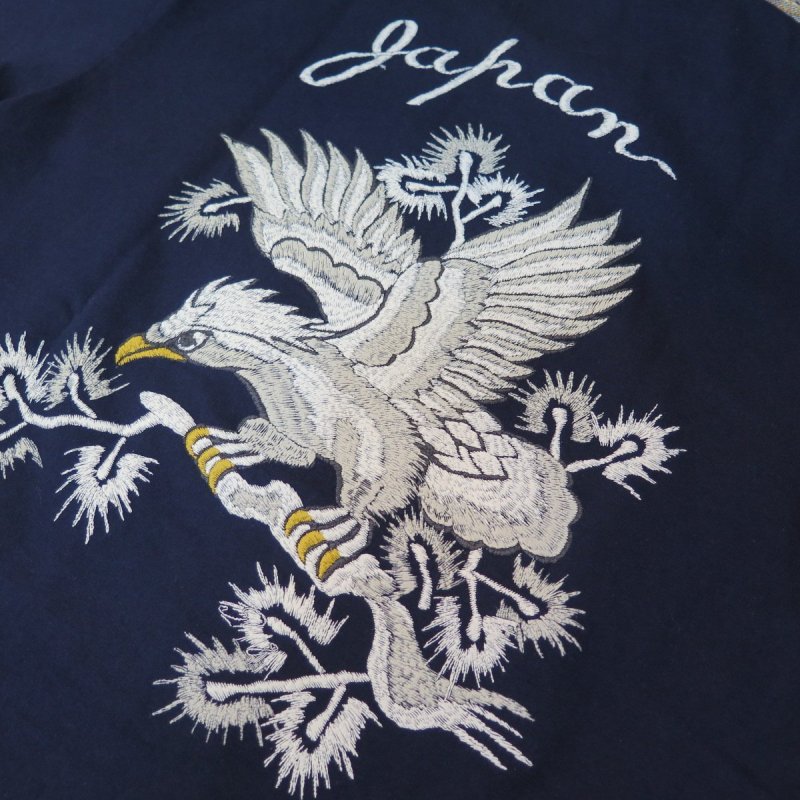 画像4: 【フラットヘッド】  ビンテージスカジャンパターン   イーグル プリントTシャツ   THE FLAT HEAD 日本製【日本国内料無料】  【WORLD WIDE SHIPPING】 【FLAT HEAD】  Vintage Sukajan Pattern   Eagle Print T-Shirt   THE FLAT HEAD Made in Japan (4)