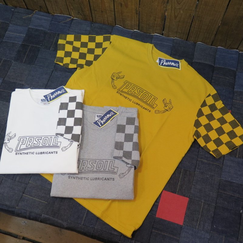 画像1: 【フェローズ】   PRS OIL プリントTシャツ   Pherrow's 25S-PSPT1   日本製【送料無料】  (1)