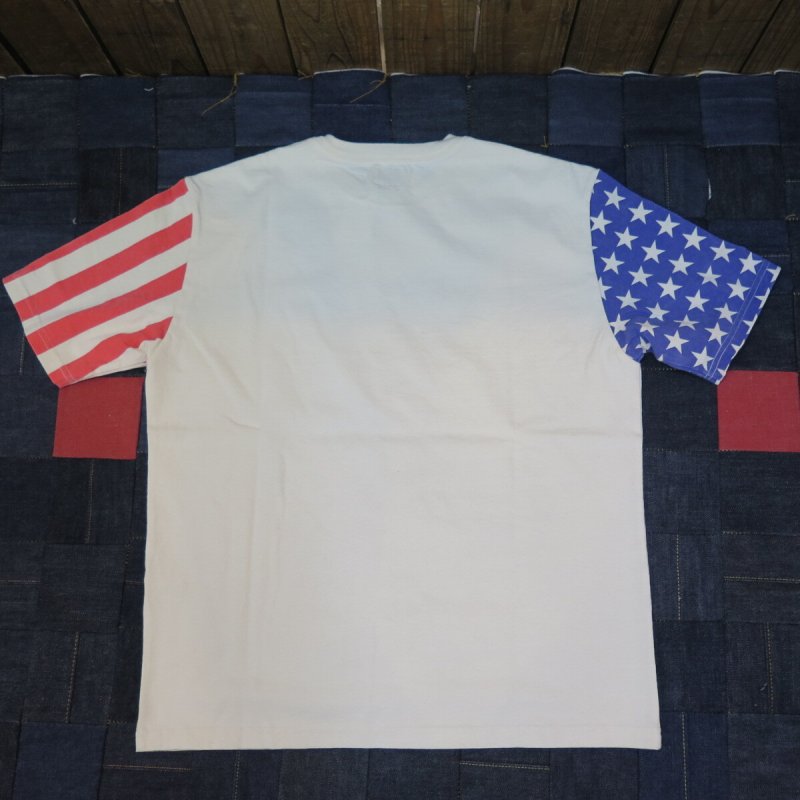 画像2: 【フェローズ】   袖星条旗柄 プリントTシャツ   Pherrow's 25S-PT2   日本製【送料無料】 (2)