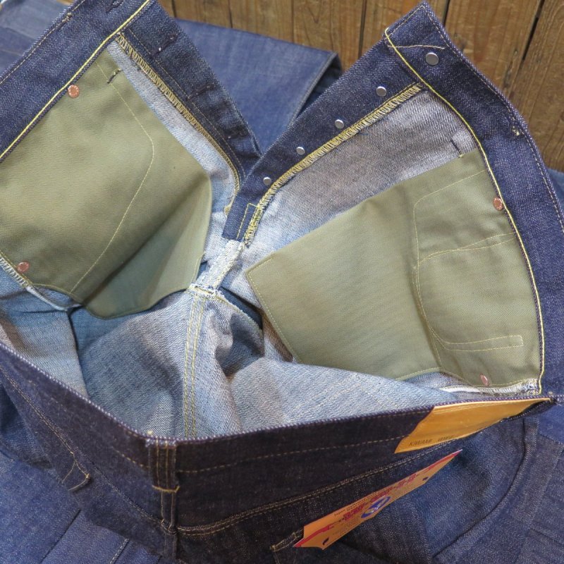 画像7: 【銀行振込】 【KIWAMI WWII】 ”極み”大戦モデル ストレート デニムパンツ イレギュラー/両ポケ片面赤タブ 日本製 (7)