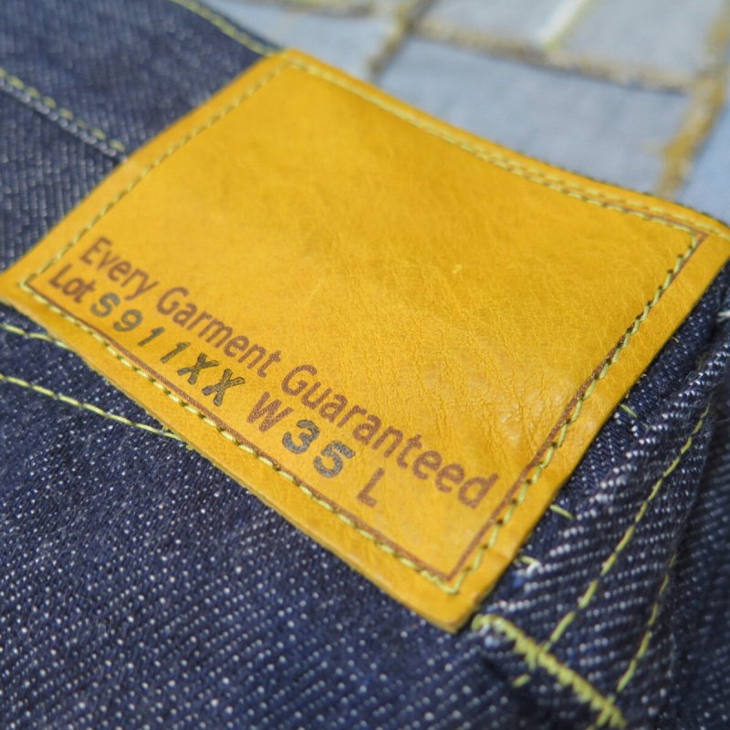 画像5: 【HIZUMI WWII】 S911XX 1940's model  ”歪み”大戦モデル デニムパンツ ペンキステッチ/オール月桂樹ボタン 日本製 (5)