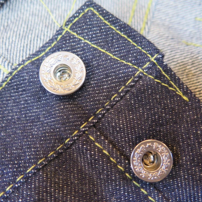 画像9: 【HIZUMI WWII】 S911XX 1940's model  ”歪み”大戦モデル デニムパンツ ペンキステッチ/オール月桂樹ボタン 日本製 (9)