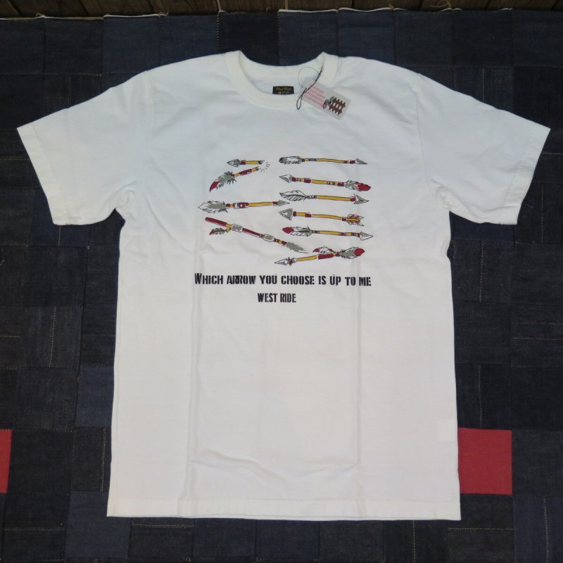 画像2: 【送料無料】 【ウエストライド】  槍/矢 インディアンスラング 半袖プリントTシャツ   WEST RIDE 日本製 (2)