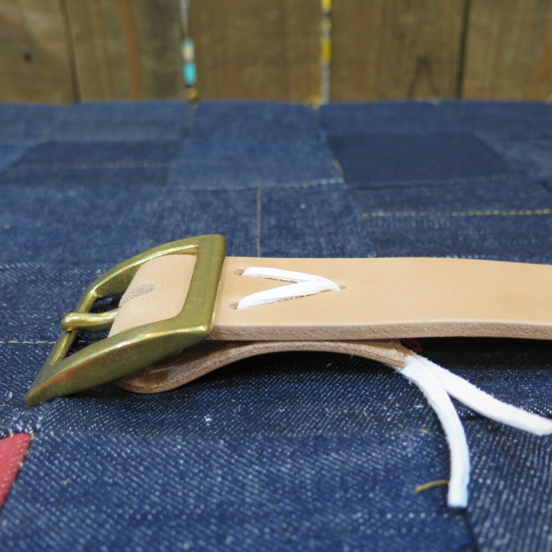 画像12: 【kiwami leathers】 ジーンズ専用ベルト ベンズ サドルレザー ブラック/ナチュラル 日本製【送料無料】 (12)
