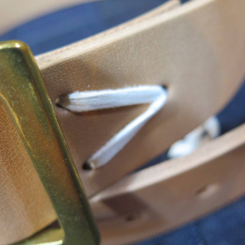 画像14: 【kiwami leathers】 ジーンズ専用ベルト ベンズ サドルレザー ブラック/ナチュラル 日本製【送料無料】 (14)