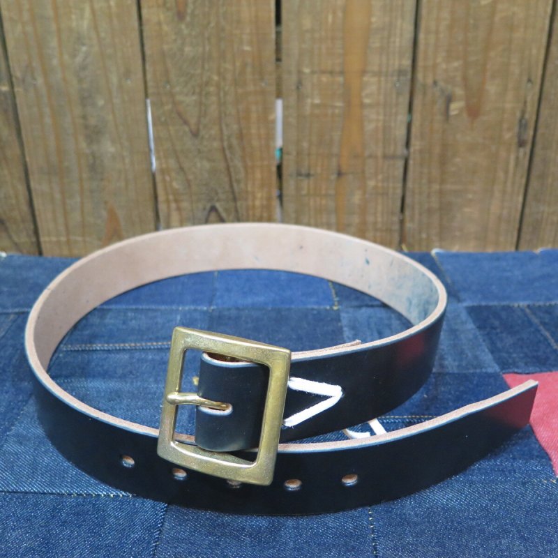 画像7: 【kiwami leathers】 ジーンズ専用ベルト ベンズ サドルレザー ブラック/ナチュラル 日本製【送料無料】 (7)