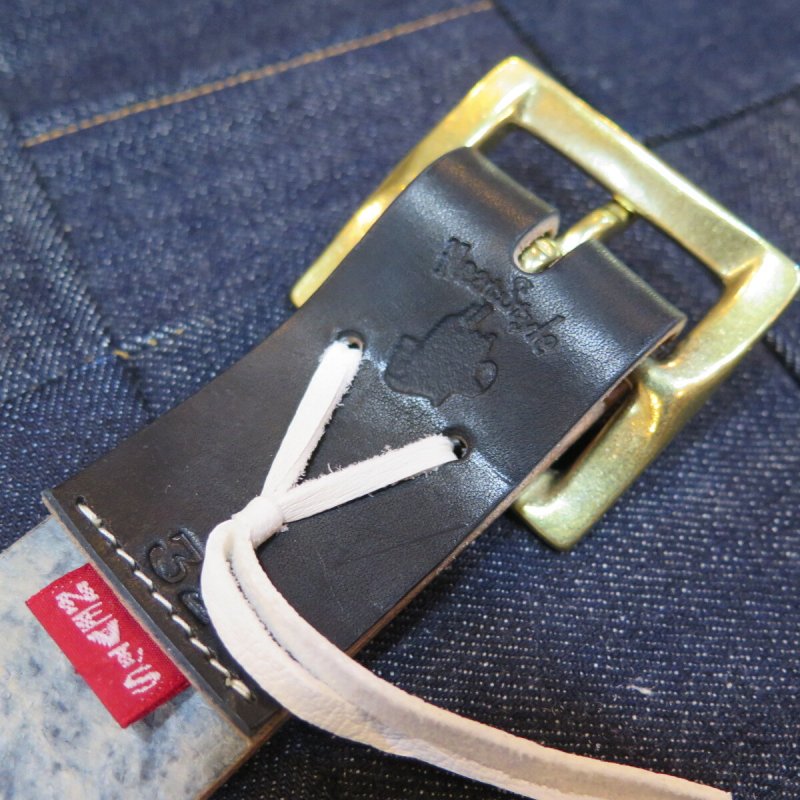 画像9: 【kiwami leathers】 ジーンズ専用ベルト ベンズ サドルレザー ブラック/ナチュラル 日本製【送料無料】 (9)