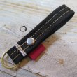 画像2: 【KIWAMI WWII Key holders】  ”極み”大戦 デニム キーホルダー  漆黒ブラック 月桂樹ボタン 日本製 (2)