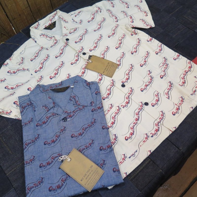 画像1: 【SALE セール商品】 【ウエストライド】  1940's CAMPUS   半袖 総柄ループシャツ   WEST RIDE 日本製【送料無料】 (1)