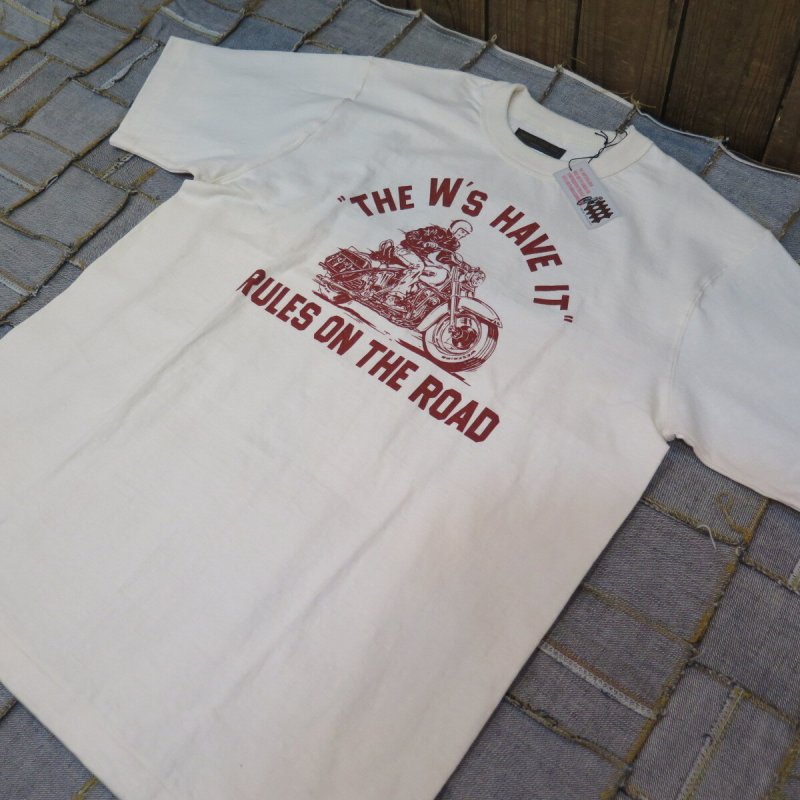 画像2: 【送料無料】  【ウエストライド】   RULES ON THE ROAD 半袖プリントTシャツ   WEST RIDE V.PT.TEE.25-01   日本製 (2)
