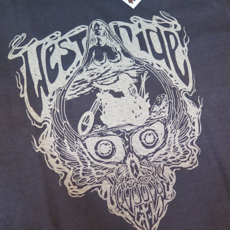 画像9: 【送料無料】  【ウエストライド】   SKULL MIND 半袖プリントTシャツ   WEST RIDE V.PT.TEE.25-03   日本製  (9)