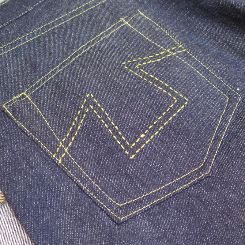 画像8: =BIG SIZE= 【HIZUMI WWII】 S911XX 1940's model  ”歪み”大戦モデル デニムパンツ ペンキステッチ/オール月桂樹ボタン 日本製 (8)