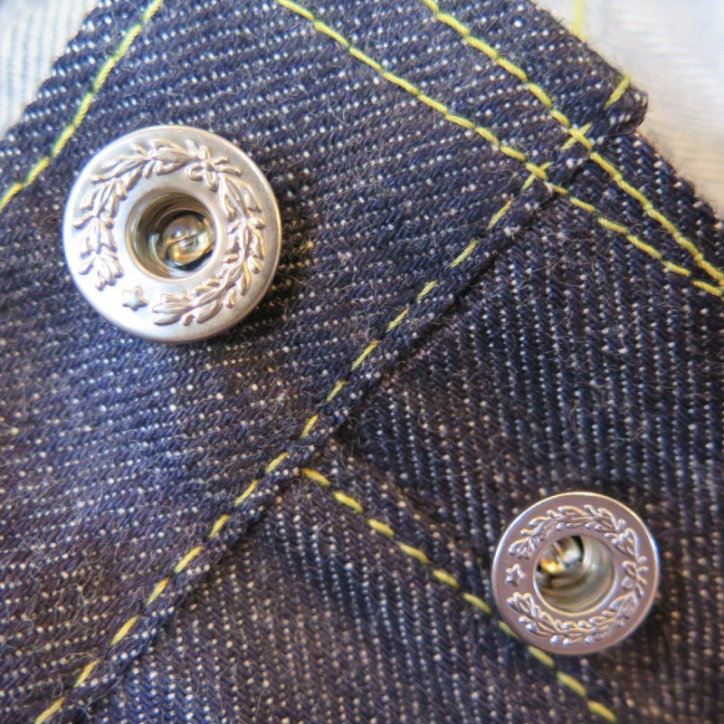 画像9: =BIG SIZE= 【HIZUMI WWII】 S911XX 1940's model  ”歪み”大戦モデル デニムパンツ ペンキステッチ/オール月桂樹ボタン 日本製 (9)