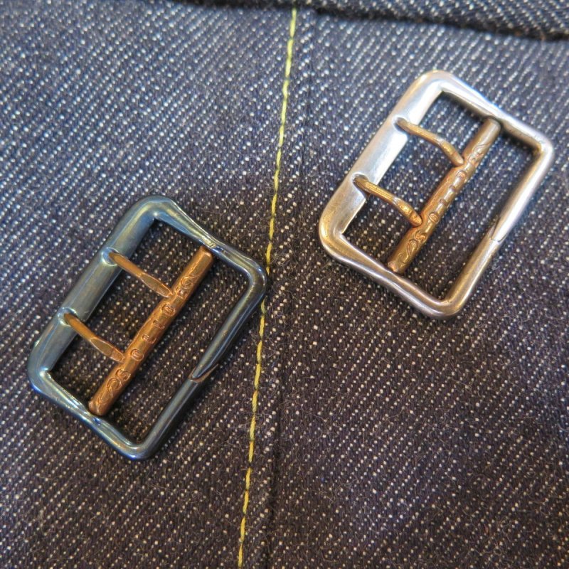 画像1: 【2回払い適用品】 【ビンテージオプション】 SOLIDE buckle 【KIWAMI WWII】 ”極み”大戦モデル専用 デッドストックバックル ブルーメッキorシルバーメッキ (1)
