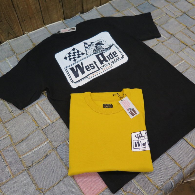 画像1: 【送料無料】 【ウエストライド】  ダートトラックレース POWER & SPEED   半袖プリントTシャツ   WEST RIDE 日本製 (1)