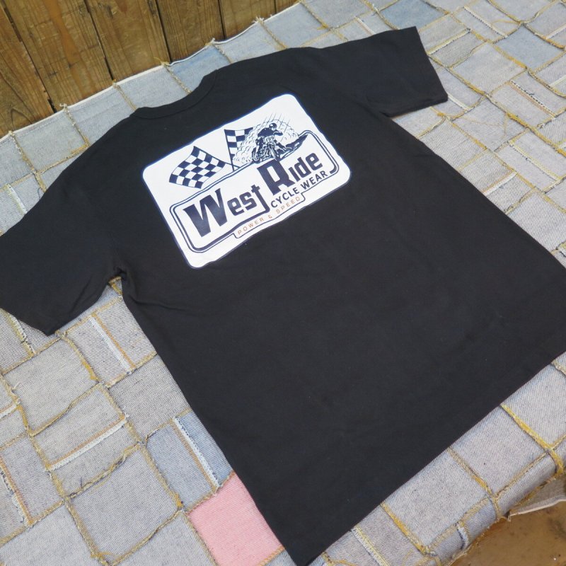 画像3: 【送料無料】 【ウエストライド】  ダートトラックレース POWER & SPEED   半袖プリントTシャツ   WEST RIDE 日本製 (3)