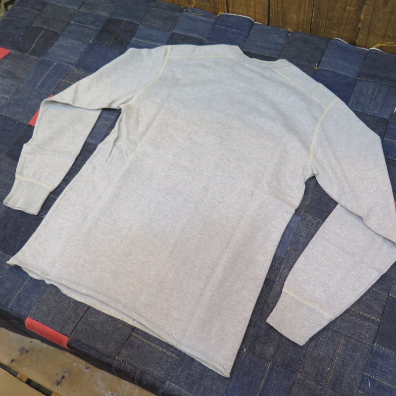 画像2: 【SALE セール商品】 【送料無料】 【フェローズ】  ヘンリーネック  ロングスリーブ/1940 杢グレー  Pherrow's PCT2 日本製 (2)